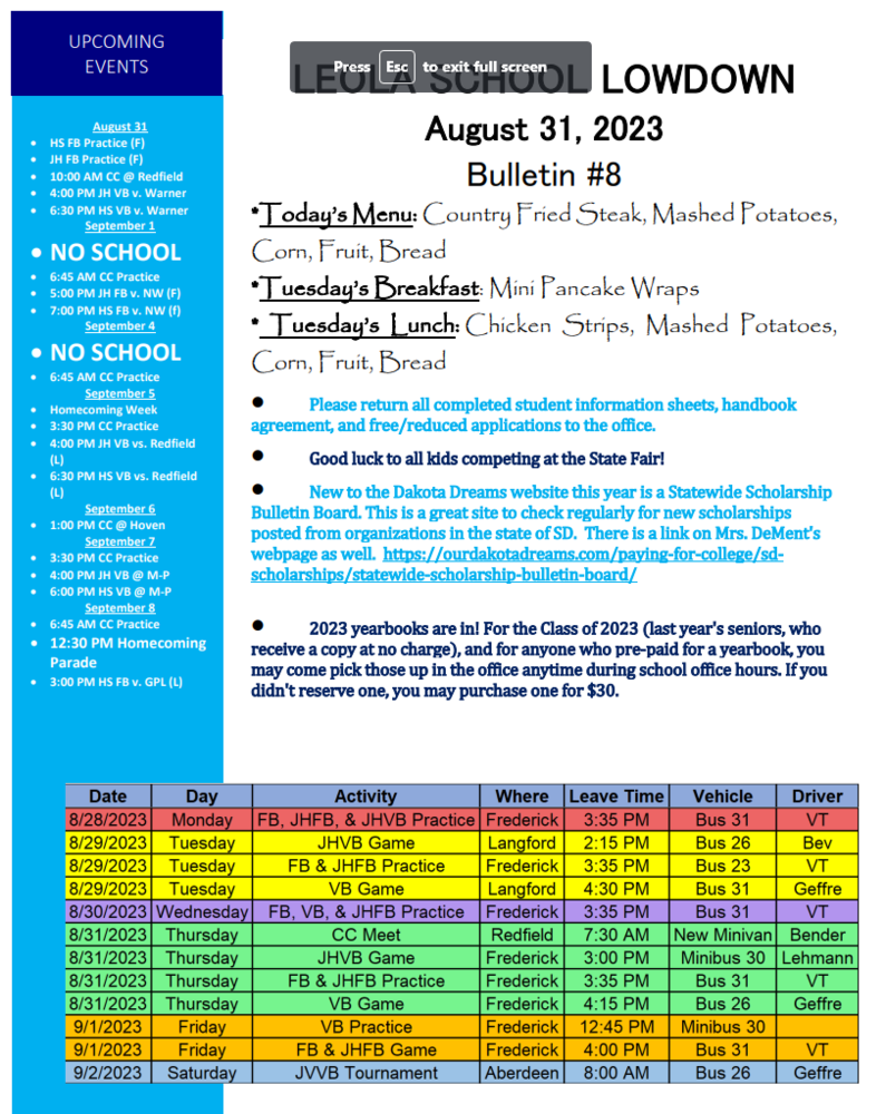 News Leola School District 442, SD